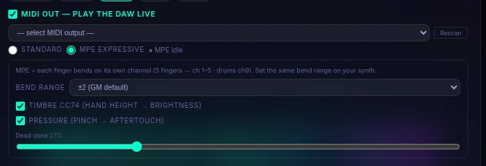 The Settings panel on the Sound tab — on a Pro account.